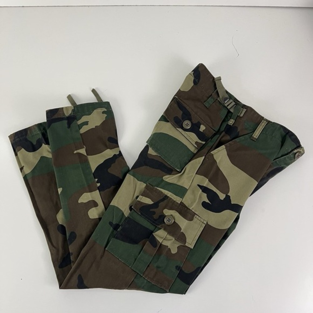 Rothco Jr. GI Kid's‎ BDU Cargo Woodland Camo Pants Size 12 Waist 24"-28" EUC